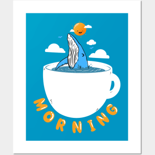 Morning Whale Posters and Art